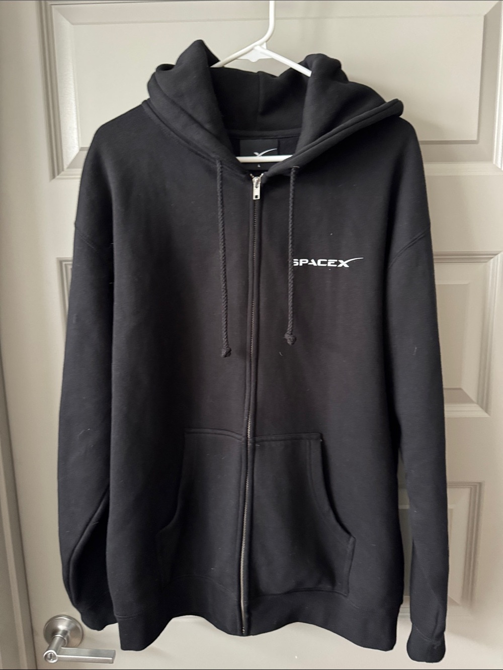 SpaceX Men's Black Full-Zip Hoodie